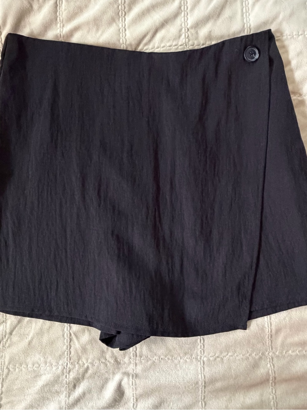 Nine West Black Wrap-Front Skort